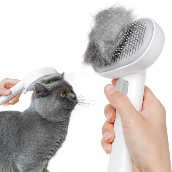 aumuca Cat Brush with Release Button, Cat Brushes for Indoor Cats Shedding